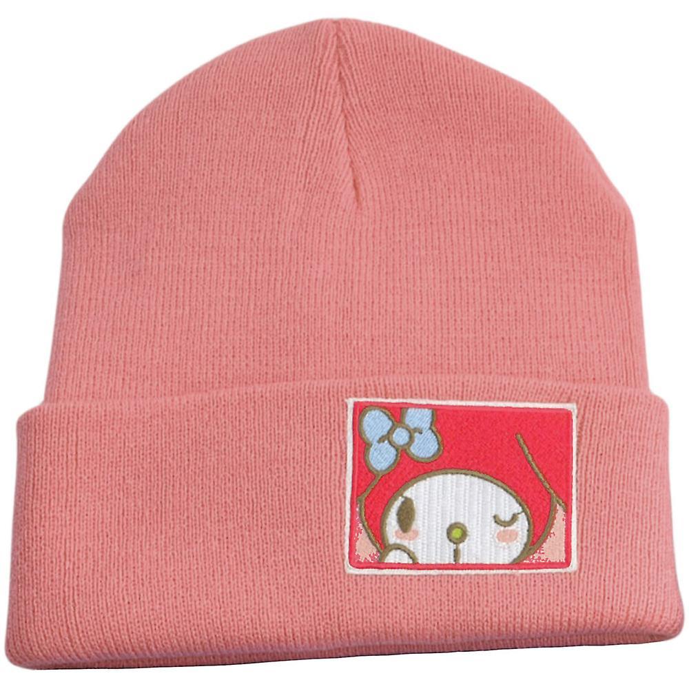 Bestdaily Kawaii Cartoon Sanrio Hello Kitty Mymelody Cinnamoroll Kuromi Soft Warm Knitted Women Hats Beanie Girls Hat Winter Ski Cuffed Cap