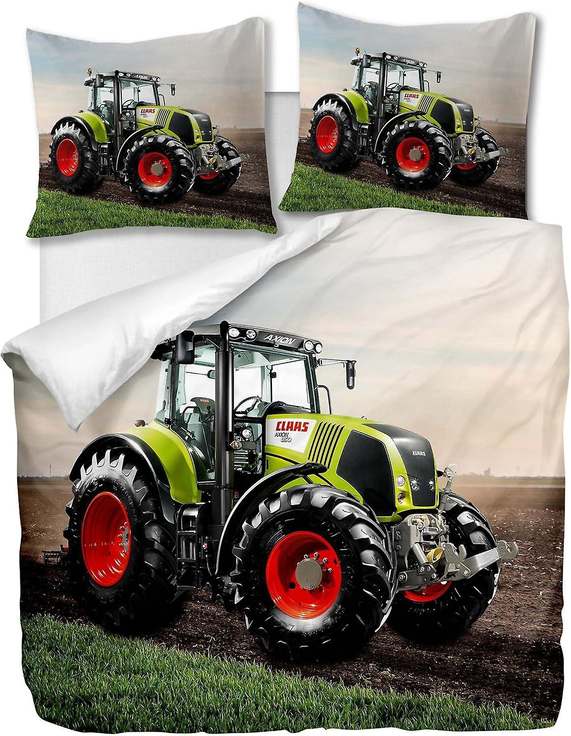 Kerota 3 Piece Bedding Set with Duvet Cover and Pillowcases, Tractors Single135x200cm