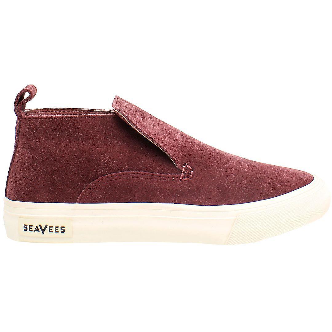 Seavees Huntington Middie Slip-On Red Suede Leather Womens Shoes HUNTINGTON MIDDIE_WINE SUEDE UK 6 EU 39 US 8