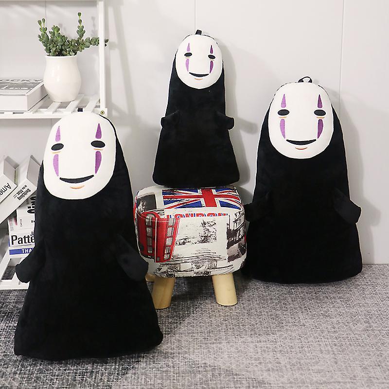 Stuffed Animals 40/60cm Funny Spirited Away Faceless Man No Face Plush Toys No Face Ghost Kaonashi Stuffed Pillow Creative Gift For Girls Kids 40cm