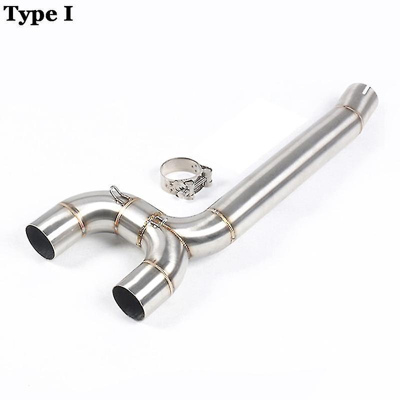 unbrand For Yamaha FZ6 FZ6N FZ6S Motorcycle Exhaust Middle Link Pipe Escape 51mm Dual-outlet Mufflers Carbon Pipe Removable DB Killer The best one ...