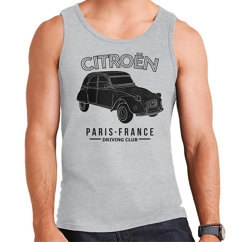 Citro�n Citroen Driving Club Black 2CV Paris France Men's Vest Heather Grey XX-Large