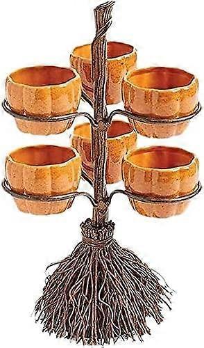 Augro Halloween Snack Bowl Stand Halloween Pumpkin Snack Bowl Stand - Halloween Creative Snack Basket, Candy Bowl(6 Bowls)