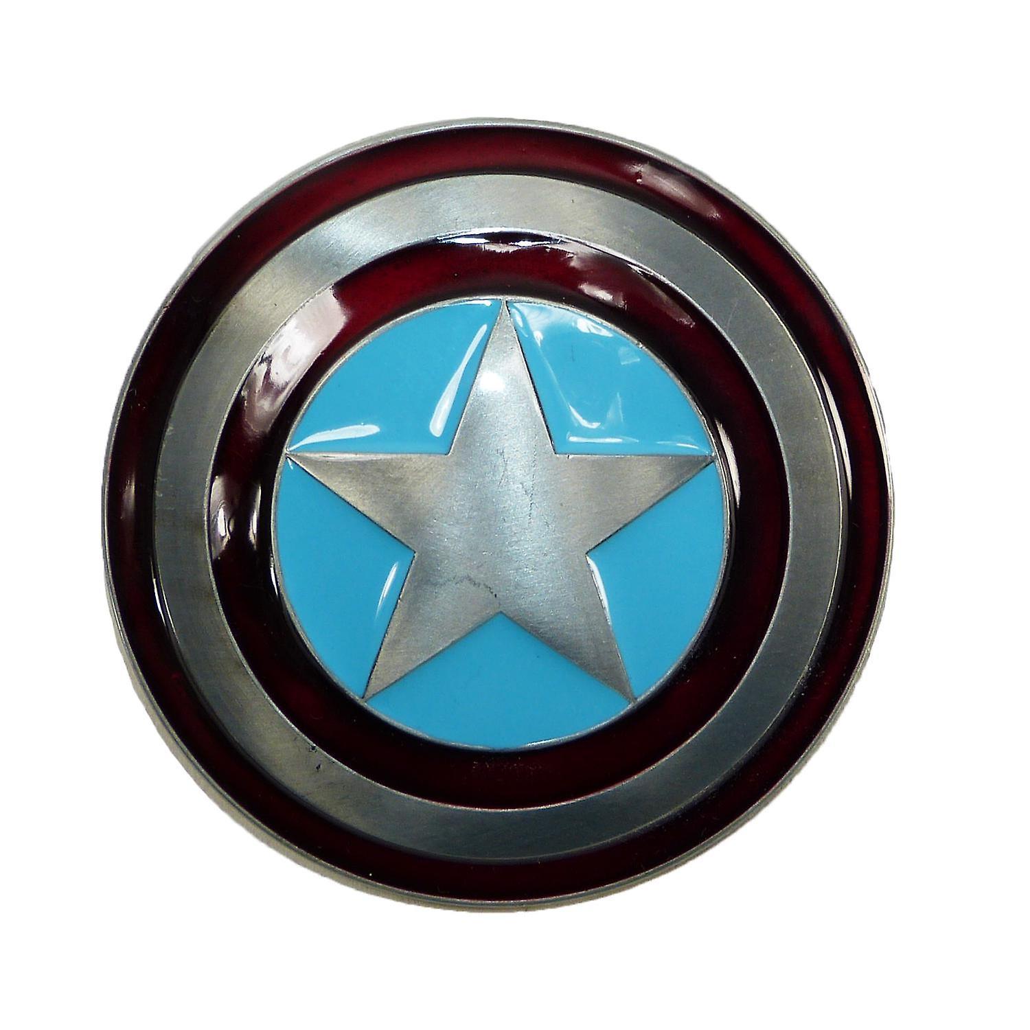 CTM_ CTM Marvel Avengers Captain America Shield Belt Buckle Silver one size