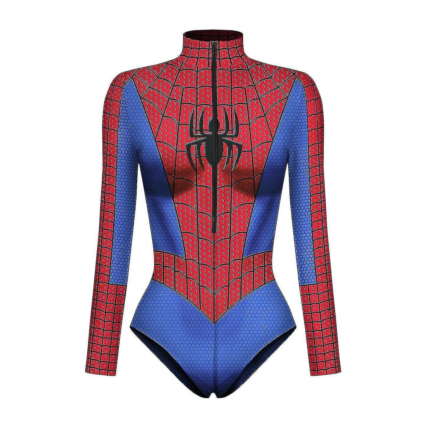 Heedy Women Spiderman Skeleton Bone Frame Leotard Bodysuit Halloween Party Fancy Dress Cosplay Costume style4 M