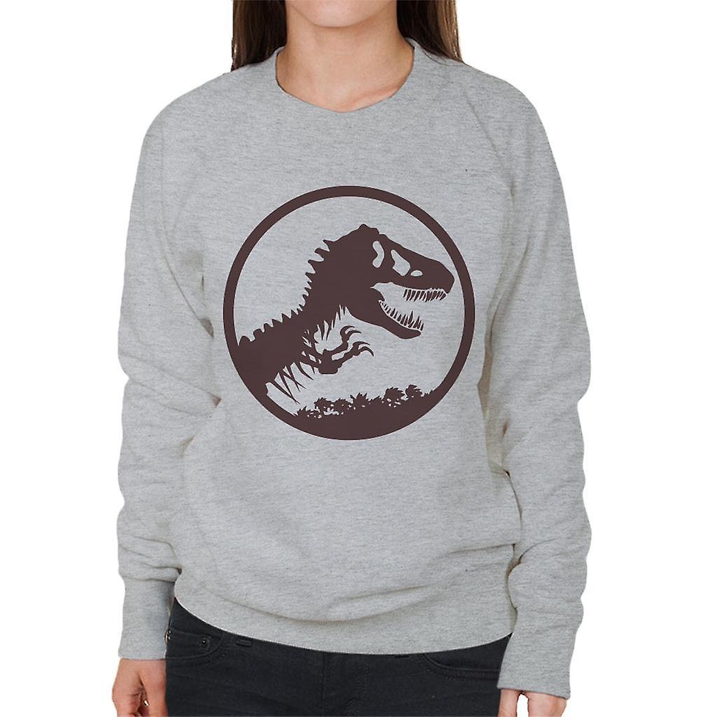 Jurassic Park T Rex Skeleton Icon Women's Sweatshirt Heather Grey Large