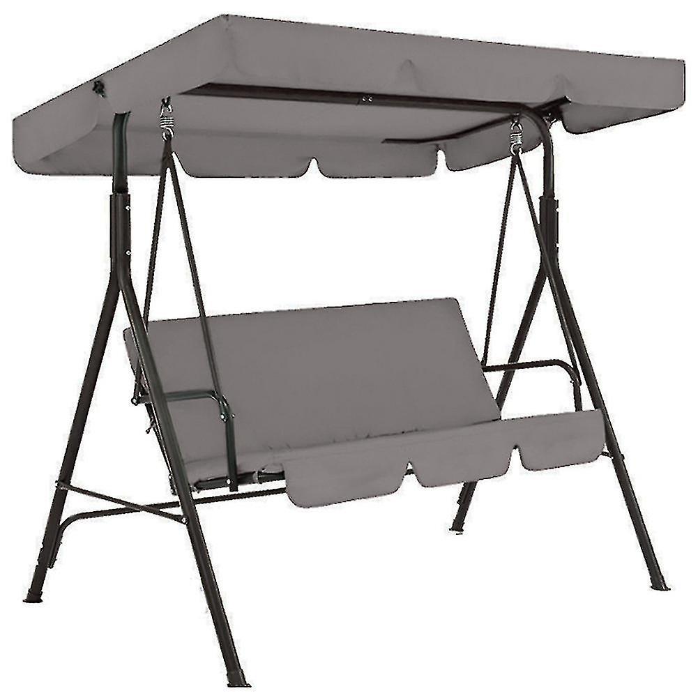 Winov 3 Seat Swing Canopies Seat Cushion Cover Set Patio Swing Chair Hammock Replacement Gray