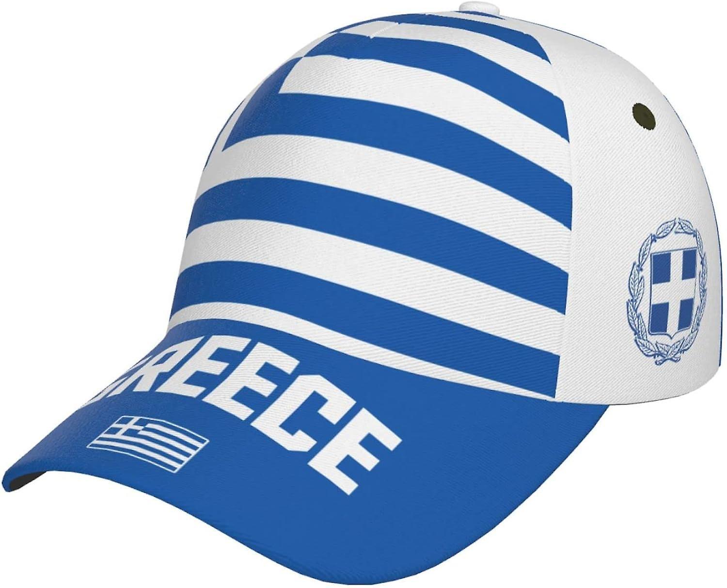 Kerota Greece Flag Cool Greek Baseball Cap 3D Full Print Adult Unisex Adjustable Hat Soccer Patriotic Caps bm-4680 color09