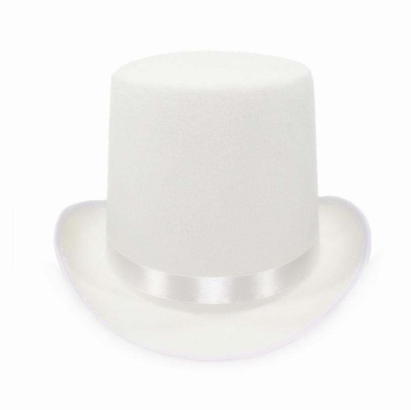 Shanxi Shuishuidiansan Trading Bristol Novelty Unisex Wool Effect Top Hat White