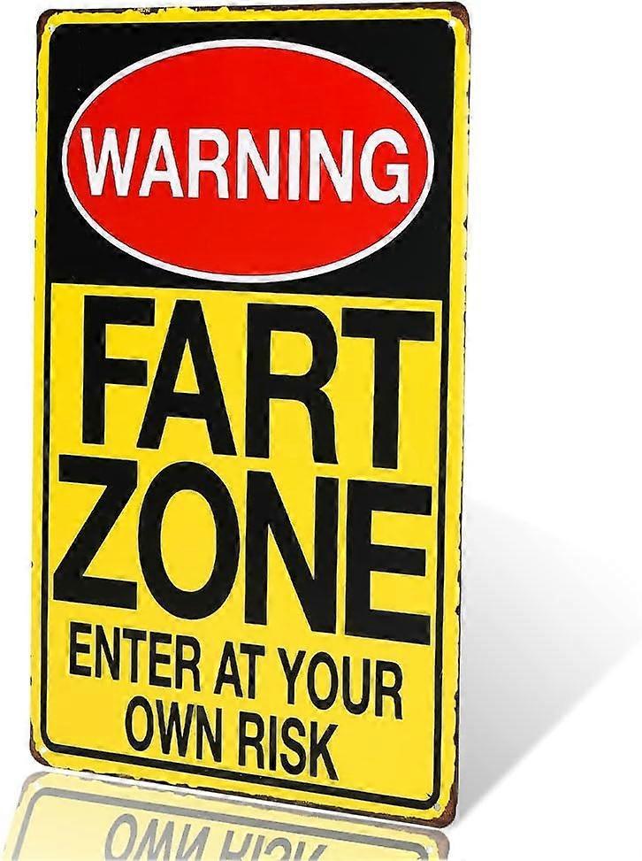 LINCMAN Warning Signs Fart Zone Enter at Your Own Risk Vintage Signs