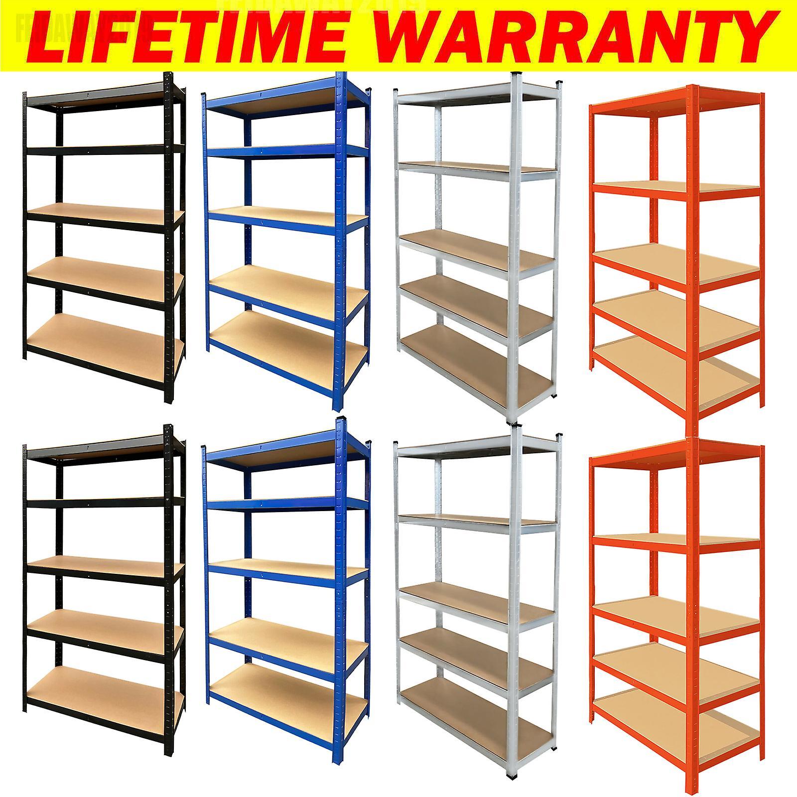 Dayplus 5 Tier Garage Shelving Storage Racking Boltless Shelf Heavy Duty Shelves Units Balck Large