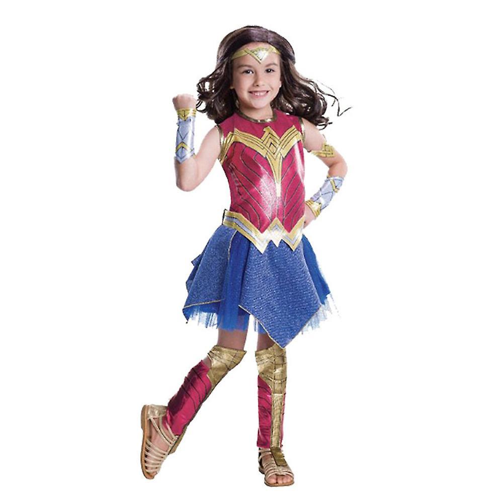 Sevenday Halloween Wonder Woman Cosplay Outfit Kids Girls Carnival Party Fancy Dress Up Performance Costume Set 7-8 Years