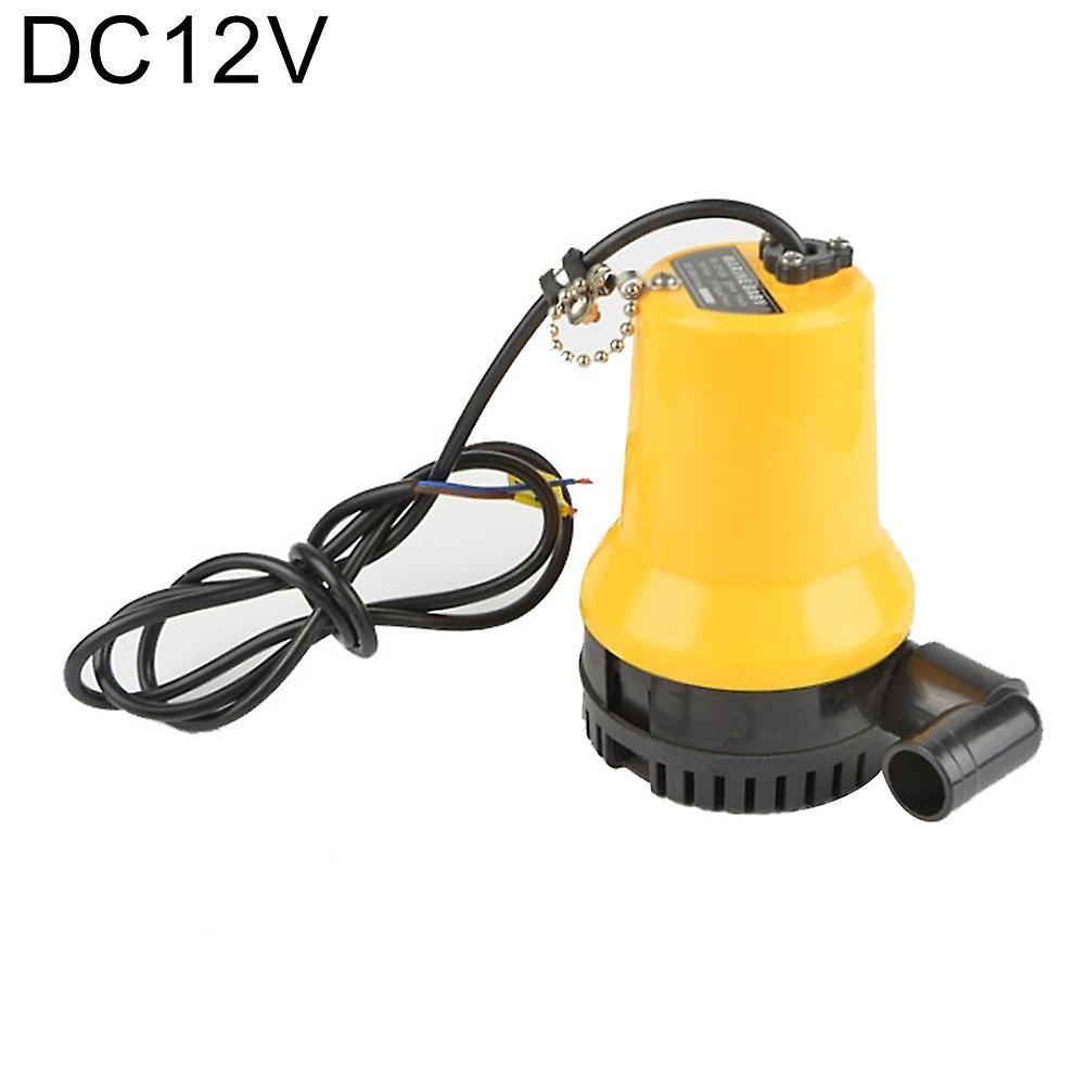 fornnerg DC 12/24V Mini Submersible Water Pump Clean Pool Garden Irrigation Bilge Tool Yellow 12V