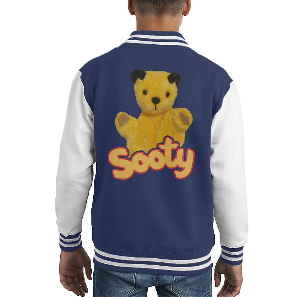 Sooty Wave Logo Kid's Varsity Jacket Navy/White Small (5-6 yrs)