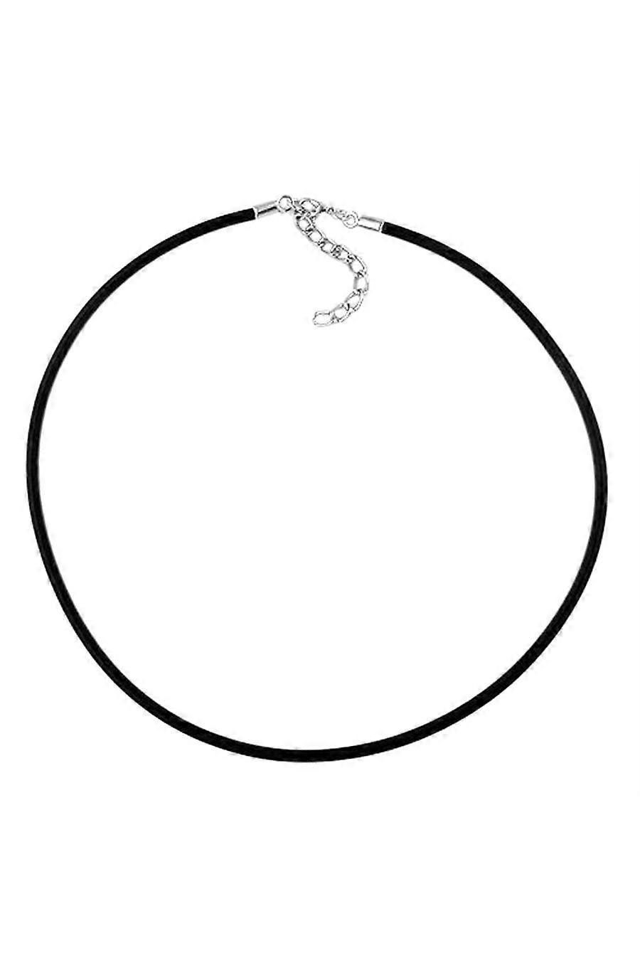 Grace Of Sweden Necklace 3mm Rubber Band Silver Clasp 42cm - Gl00763-42