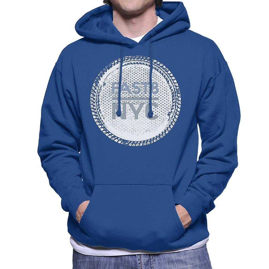 Fast & Furious Fast and Furious Fast 8 NYC Men's Hooded Sweatshirt Royal Blue X-Large