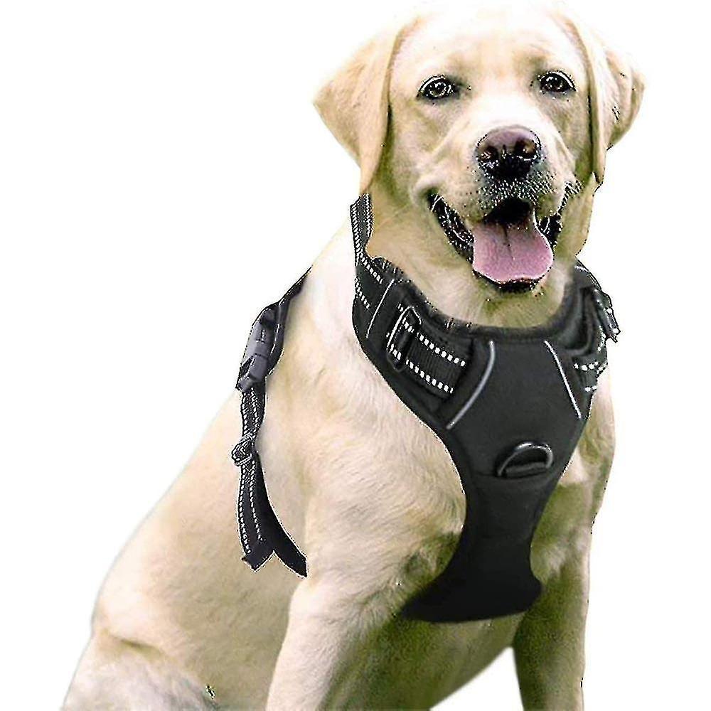 Guangzhou Yunlan Trading Co., No-pull Dog Harness Padded Adjustable Pet Vest Harness For Large Dogs Training Or Walking Black 55-75CM