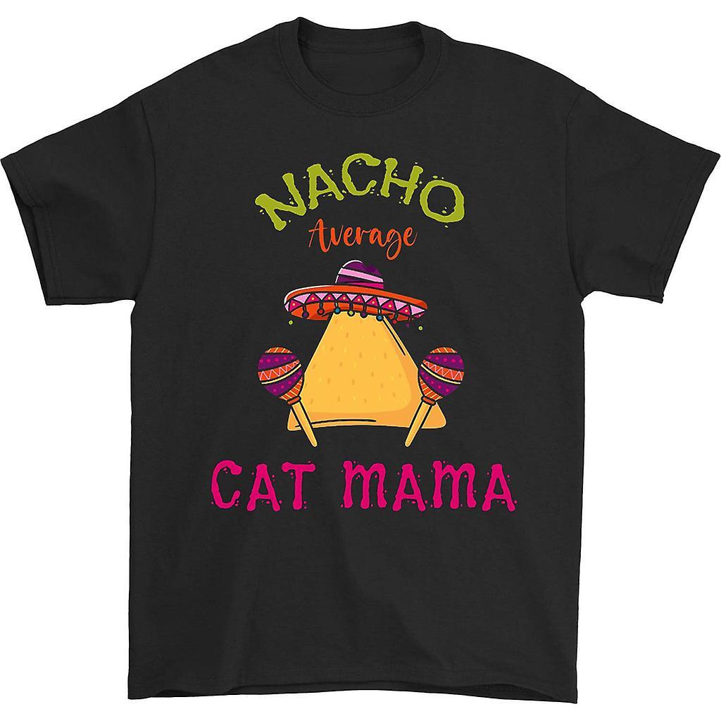 HISHARK Nacho average cat mama t-shirt black M