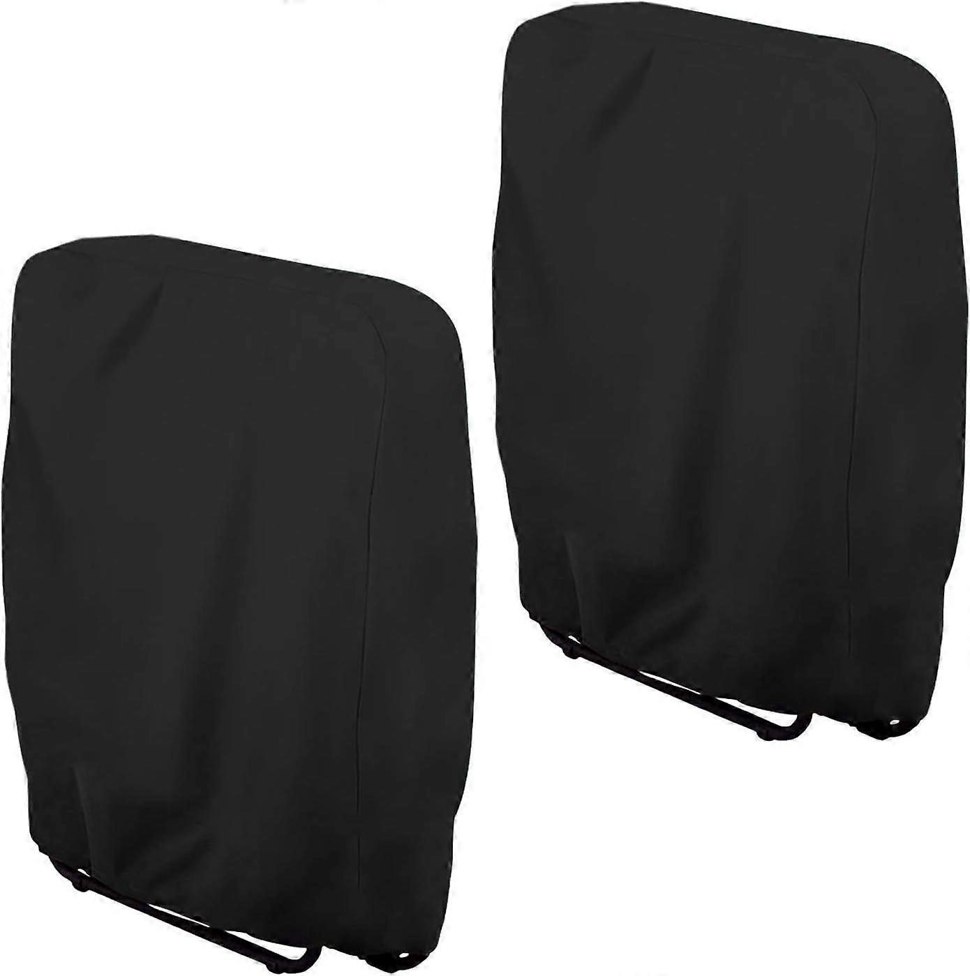 Essddxj 2 Pieces Folding Recliner Protective Cover (Black, 7134110cm), Garden Folding Chair Windscreen, Garden Recliner Cover