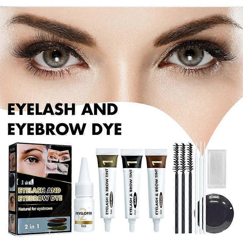 Unbrand Lash Lift Brow Lamination and Tint Kit with Long-Lasting Color For 6-8 Weeks,Eyelash & Eyebrow Perm Diy Professional Kit,Easy to Use at Hom...