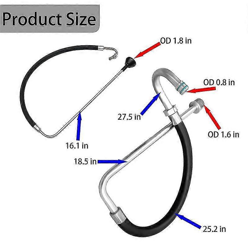 Jkw Stainless Steel Suction Hose & Reflux Line Sets,airless Paint Sprayer Accessories,compatible With 390 395 490 495 595XH SilverBlack