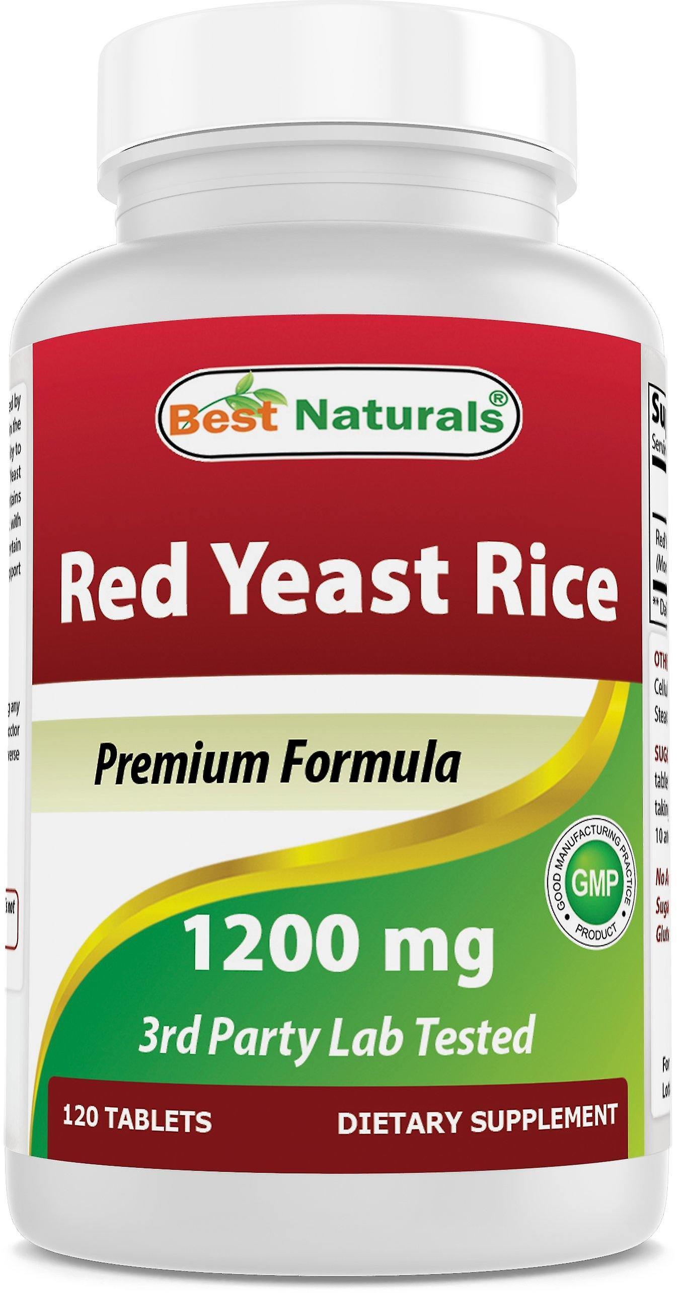 Best Naturals Red Yeast Rice 1200 Mg 120 Tablets