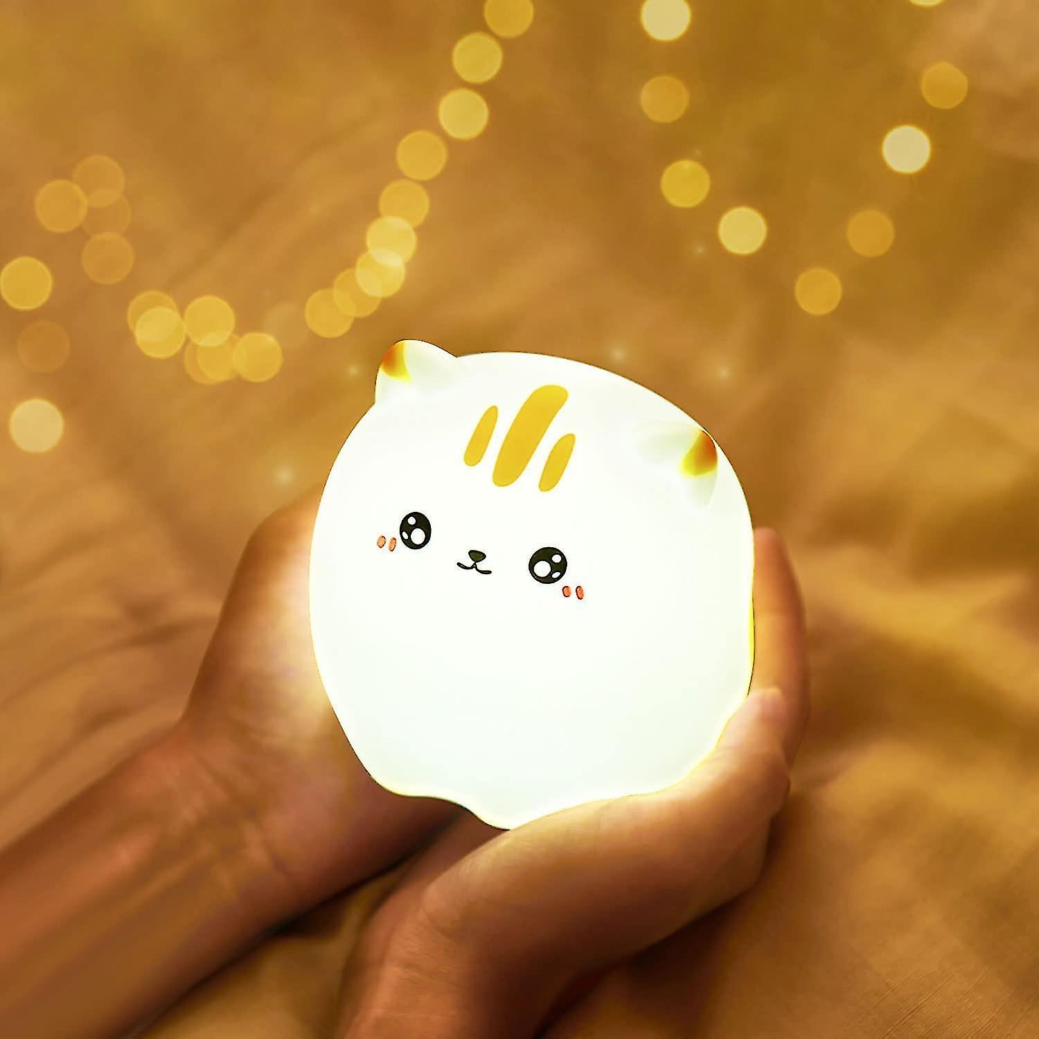 Tianzun Led Nursery Night Lights For Kids, Cat Silicone Kids Night Light Lamp Rechargeable, Gifts For Toddler Night Lights