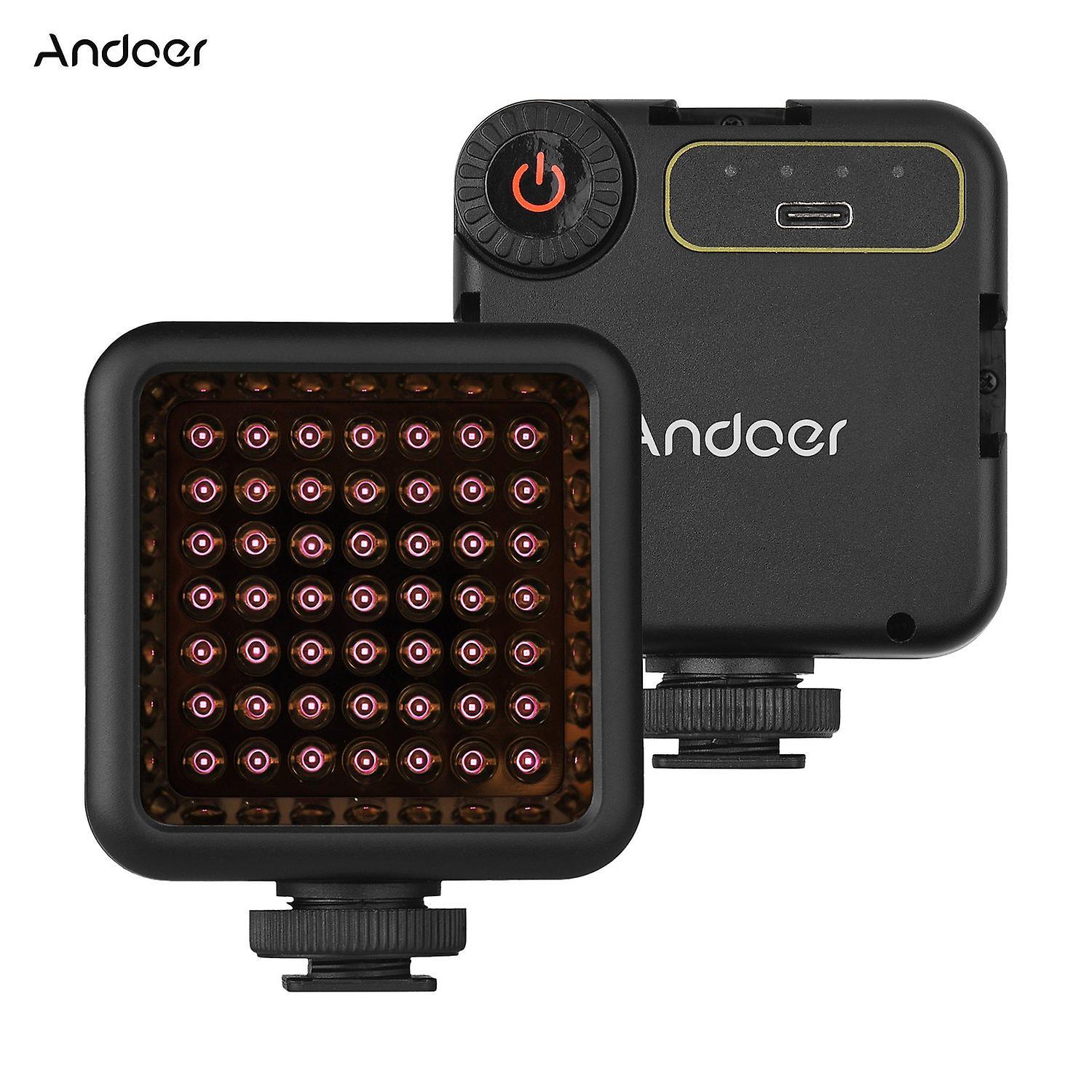 Andoer IR49S Mini IR Night Vision Light Infrared Photography Light for Video Camera Camcorder Built-