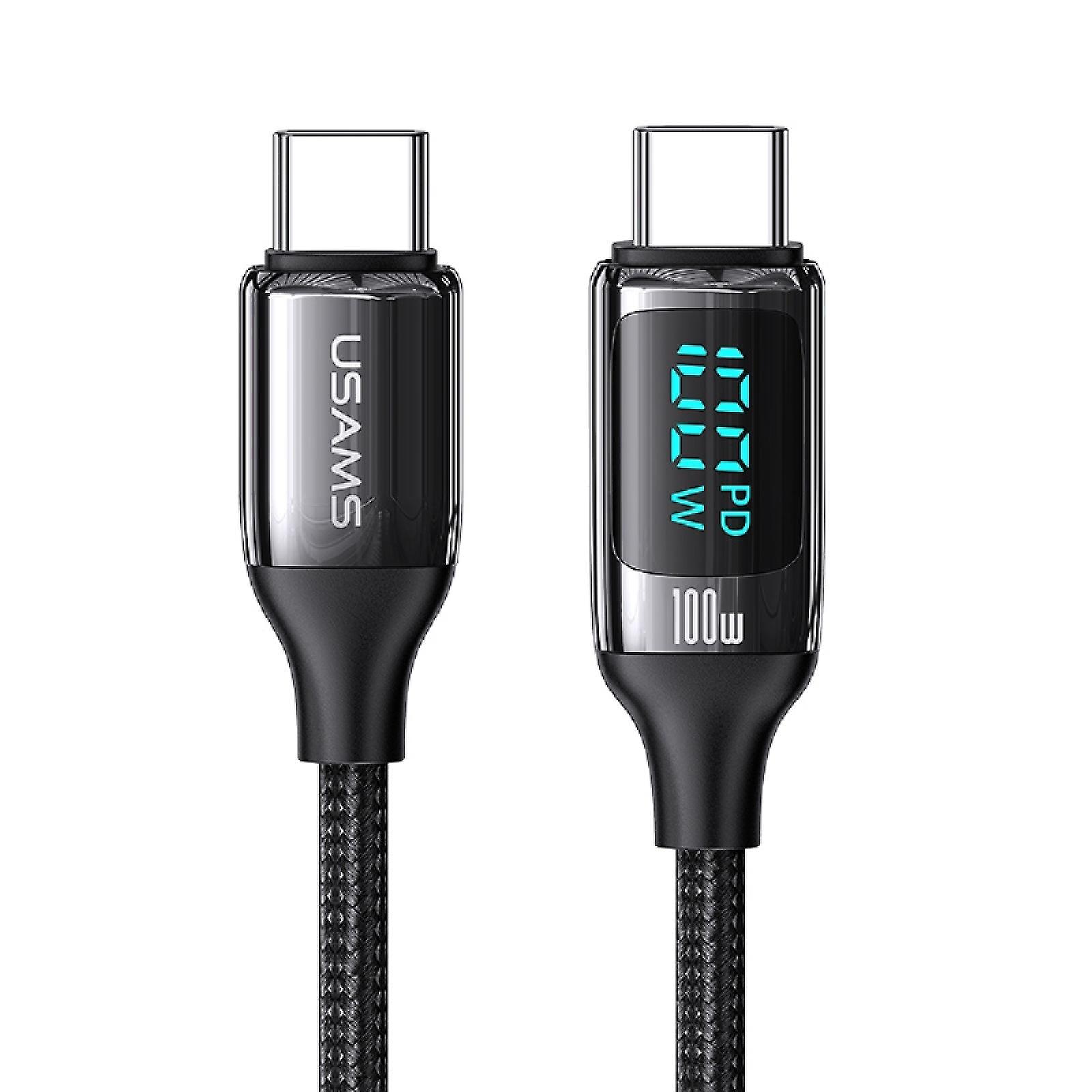 Usams 3m Type-c Fast Charge Digital Data Cable Black