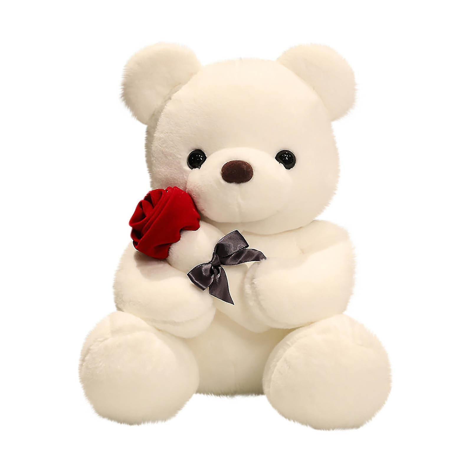 Camila Valentine'S Day Gifts 2024 Valentine'S Day Gift Large Plush Toy Rose Bear white