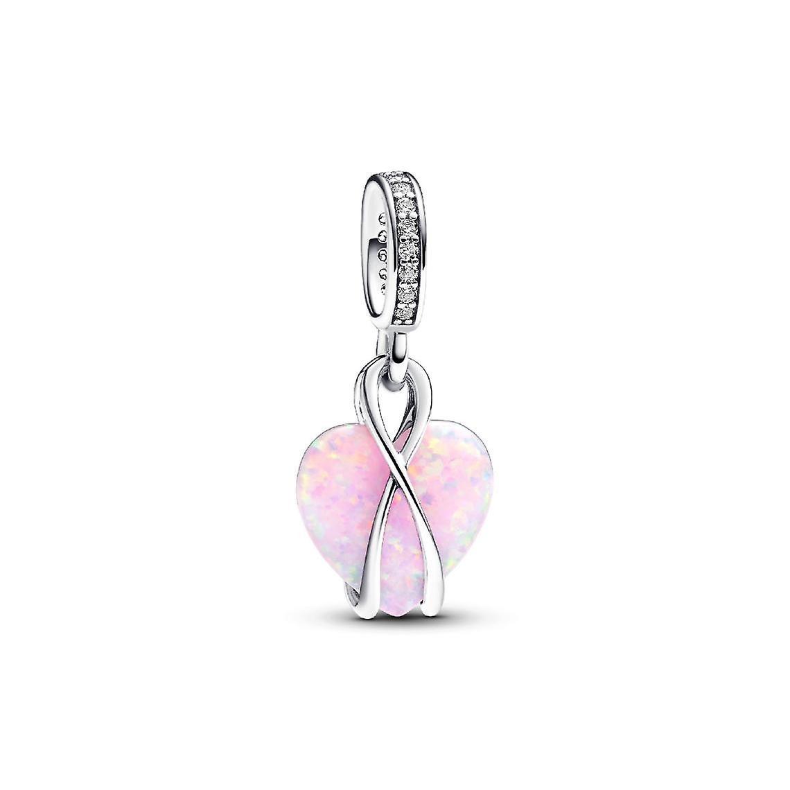 Pandora Opalescent Mum Heart Pendant Charm Rose