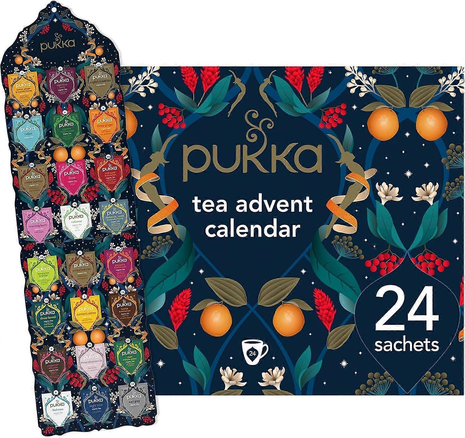 Pukka Herbs Pukka Herbal Organic Teas - Christmas 2024 Advent Calendar Blue