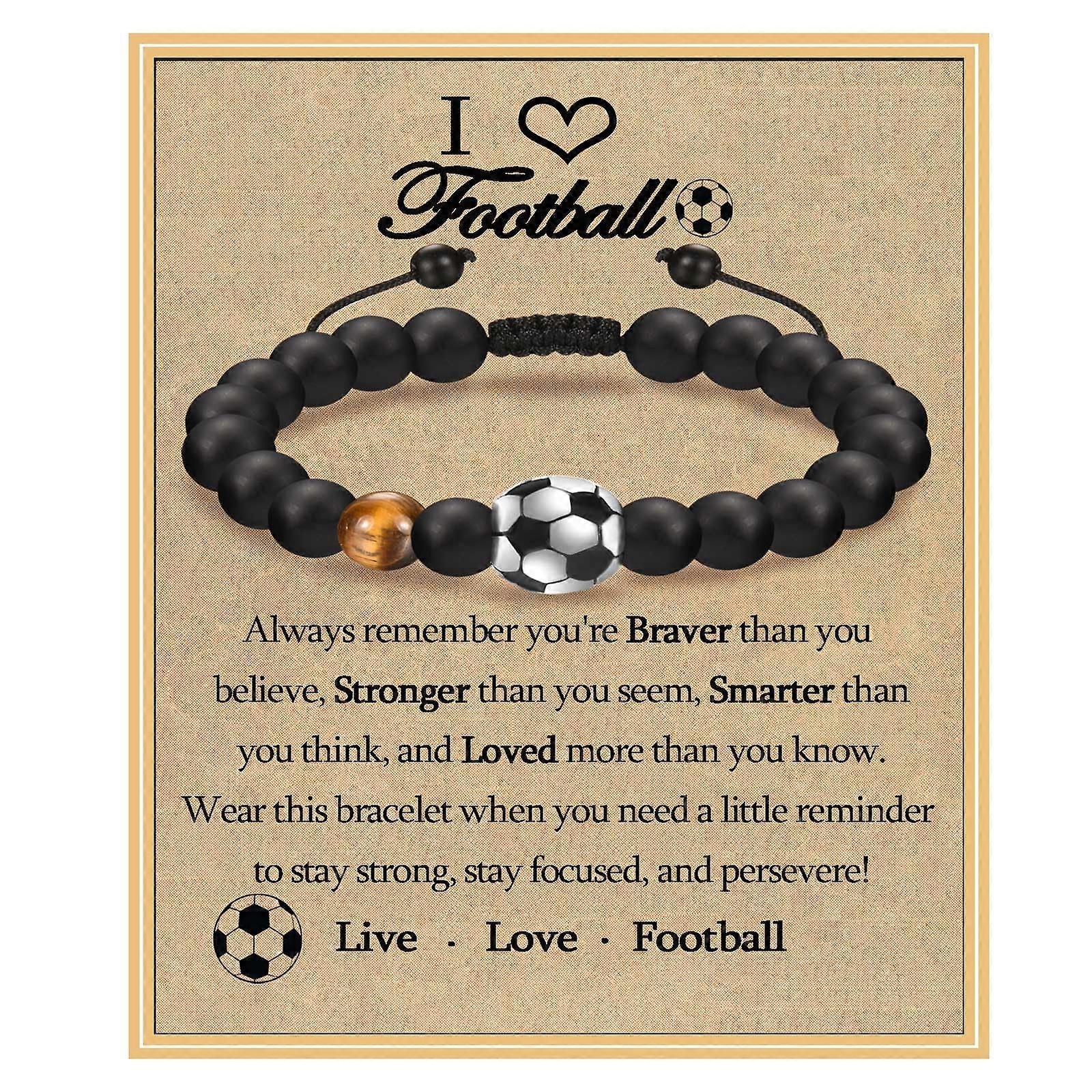 Shmshng Football Bracelet Gifts for Boys,Birthday Christmas Graduation Gifts for Son Grandson Nephew Brother