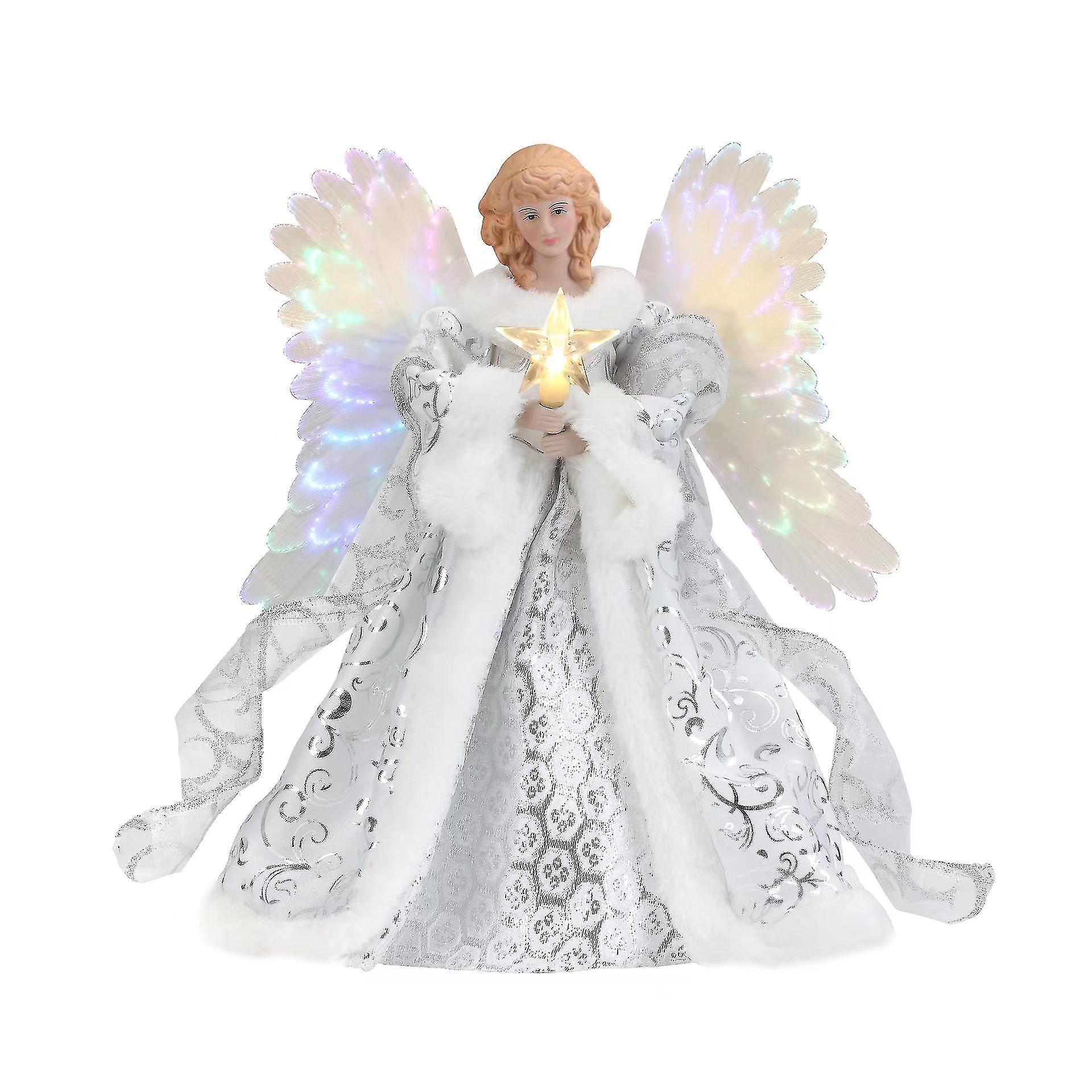 Exia 25cm Christmas Tree Topper Angel Fairy Festive Xmas Tree Top Ornament Mini Angel Pendant,tree Top Angel,christmas Tree