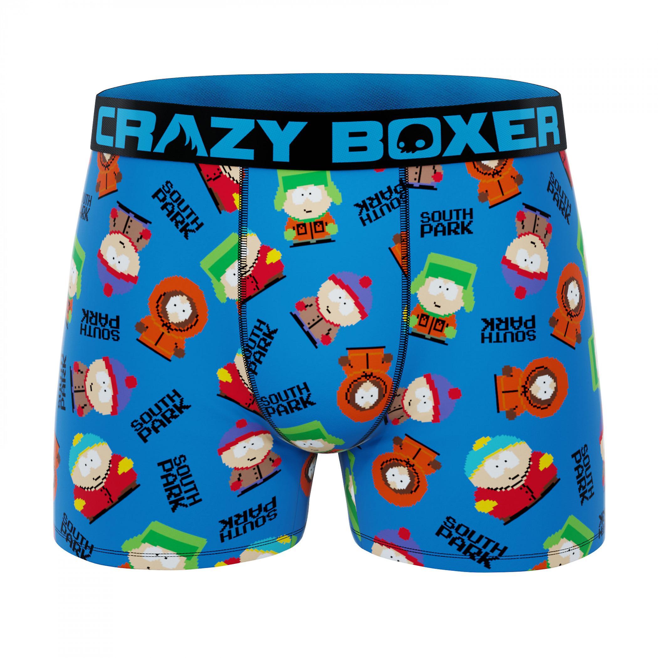 Cartoons Crazy Boxers South Park School Break Boxer Briefs Blue Large (36-38)