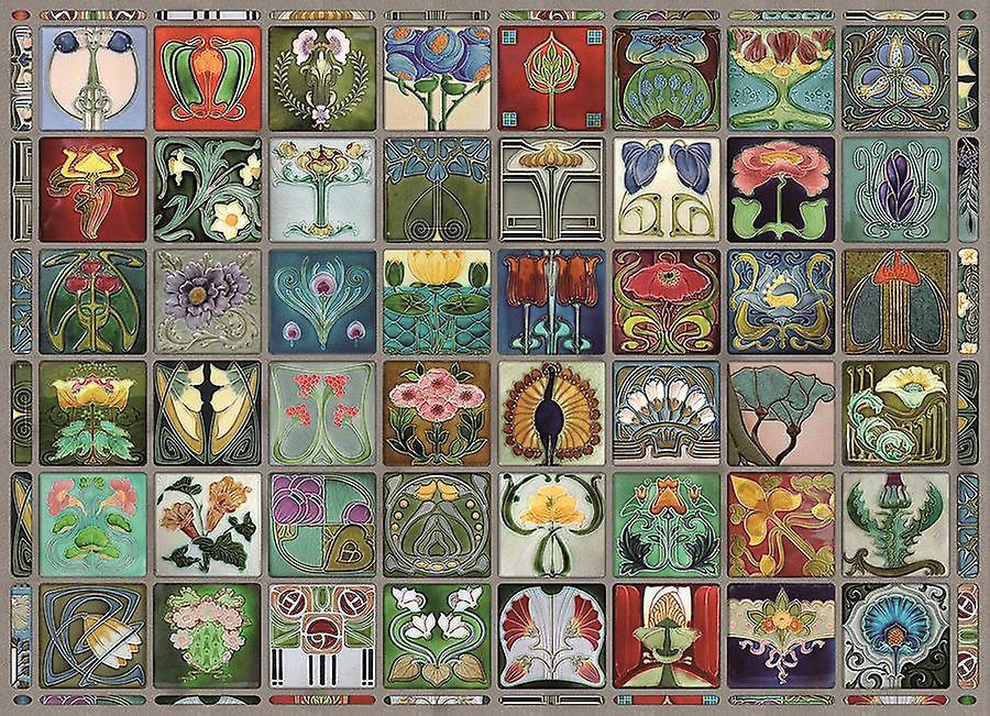 Cobble Hill Art Nouveau Tiles Jigsaw Puzzle (1000 Pieces)