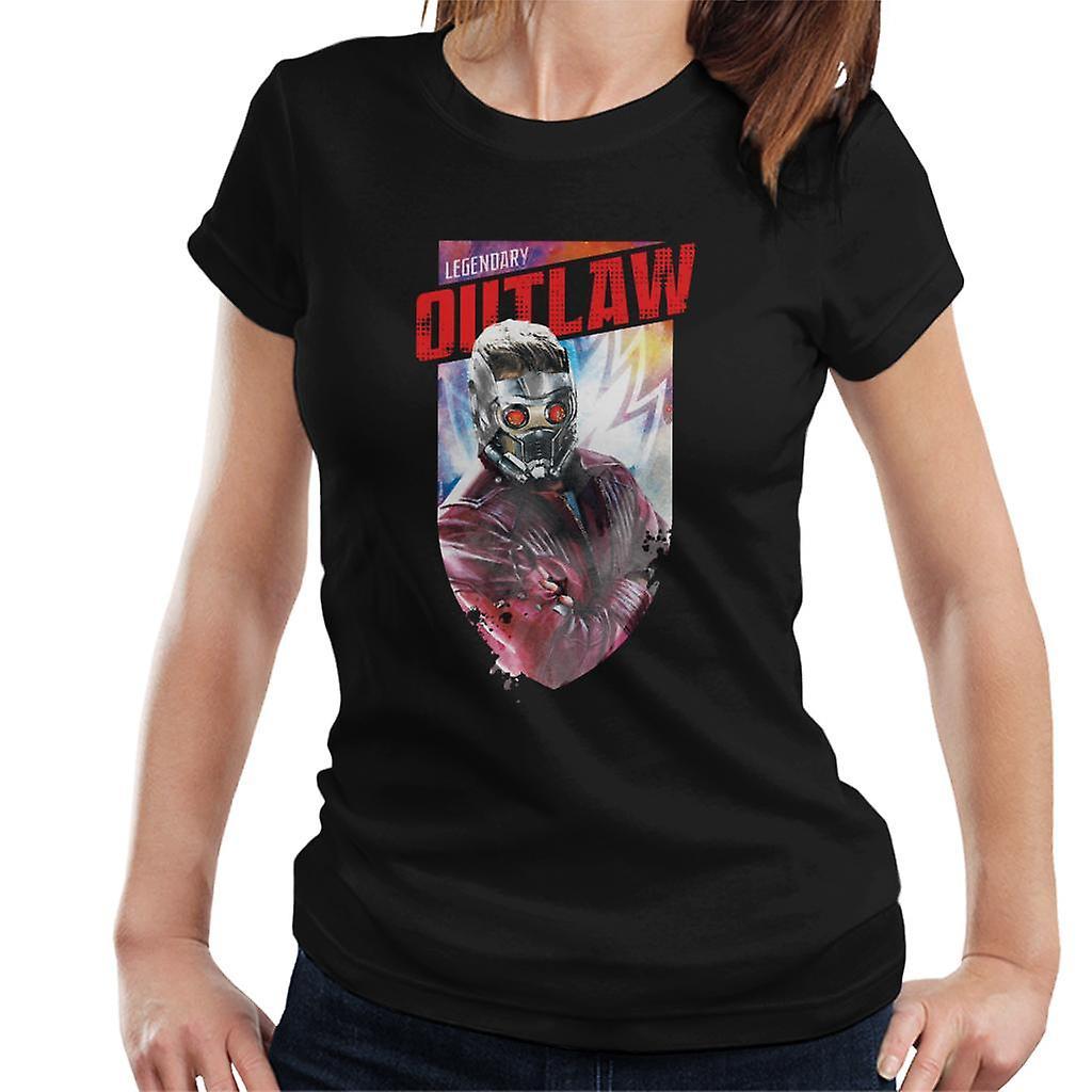 Marvel Guardians Of The Galaxy Vol 2 Legendary Outlaw Women's T-Shirt Black XX-Large