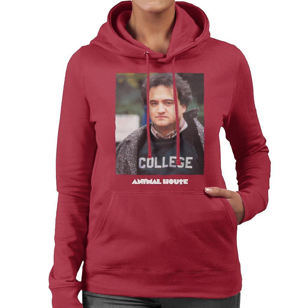 Animal House John Bluto Blutarsky College Women's Hooded Sweatshirt Cherry Red X-Large