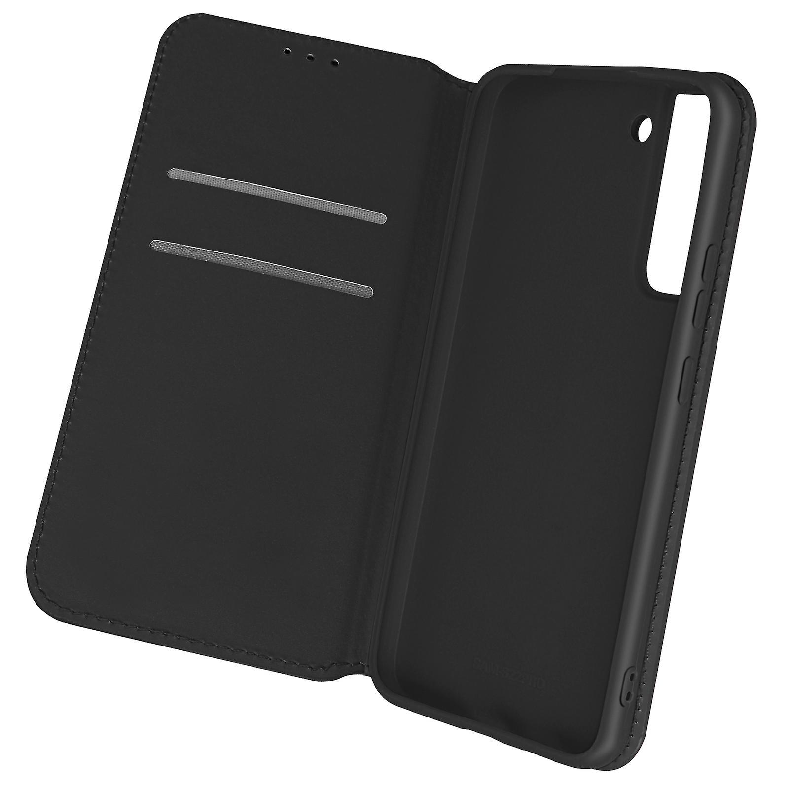 Avizar Case for Galaxy S22 Wallet Function Video Support - black