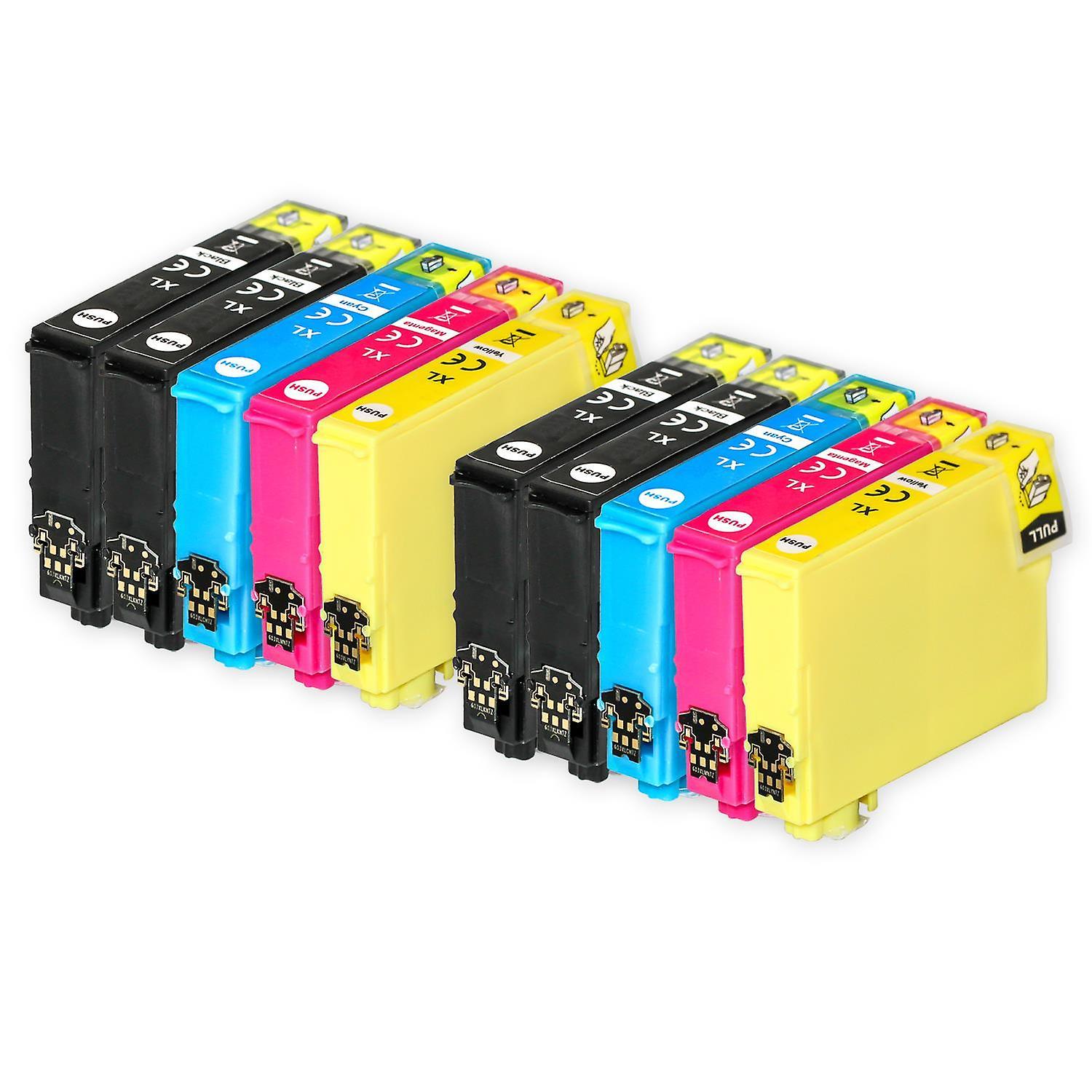 2 Set of 4 + extra Black Ink Cartridges to replace Epson 502XL+502XLBk Compatible/non-OEM from Go Inks (10 Inks) Black/Cyan/Magenta