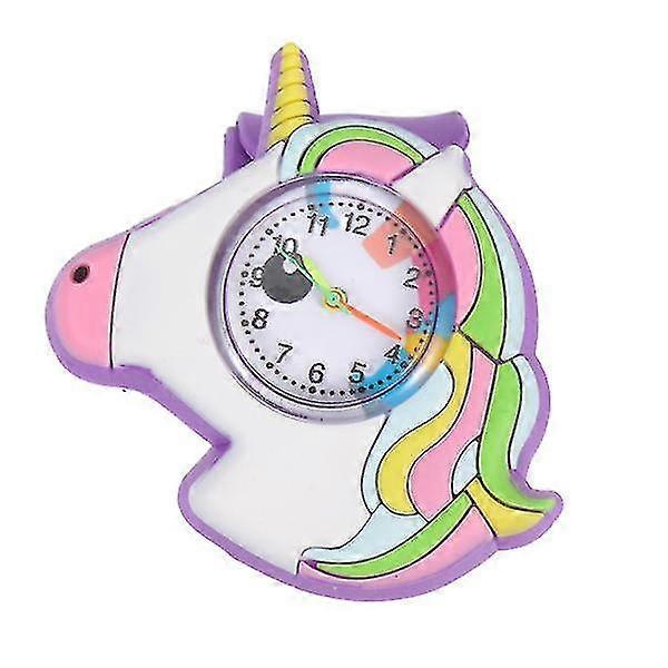 Snniv Unicorn Pattern Slap Bracelet Watch Plastic Bracelet Watch Slap Wristband Watch Toy As Shown 1 21.5X4.5cm