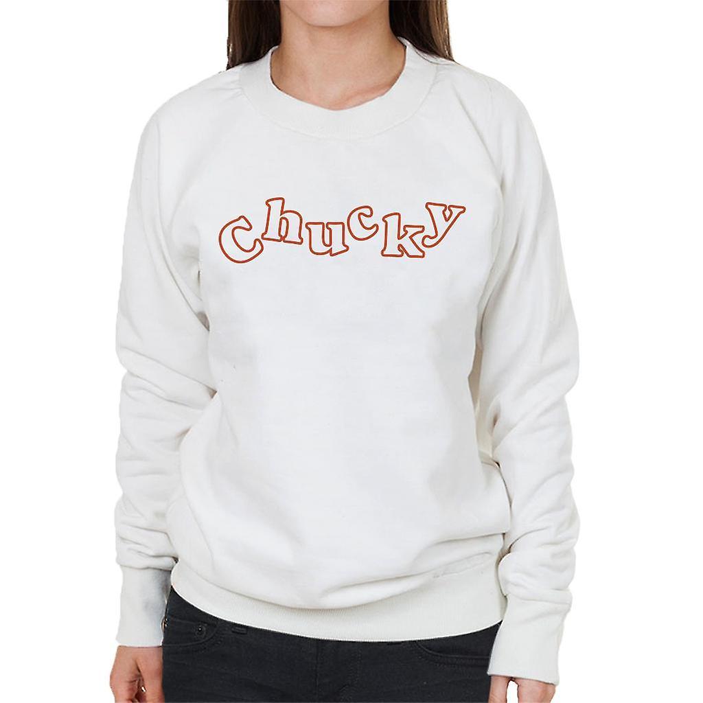 Chucky Playful Font Women's Sweatshirt White XX-Large