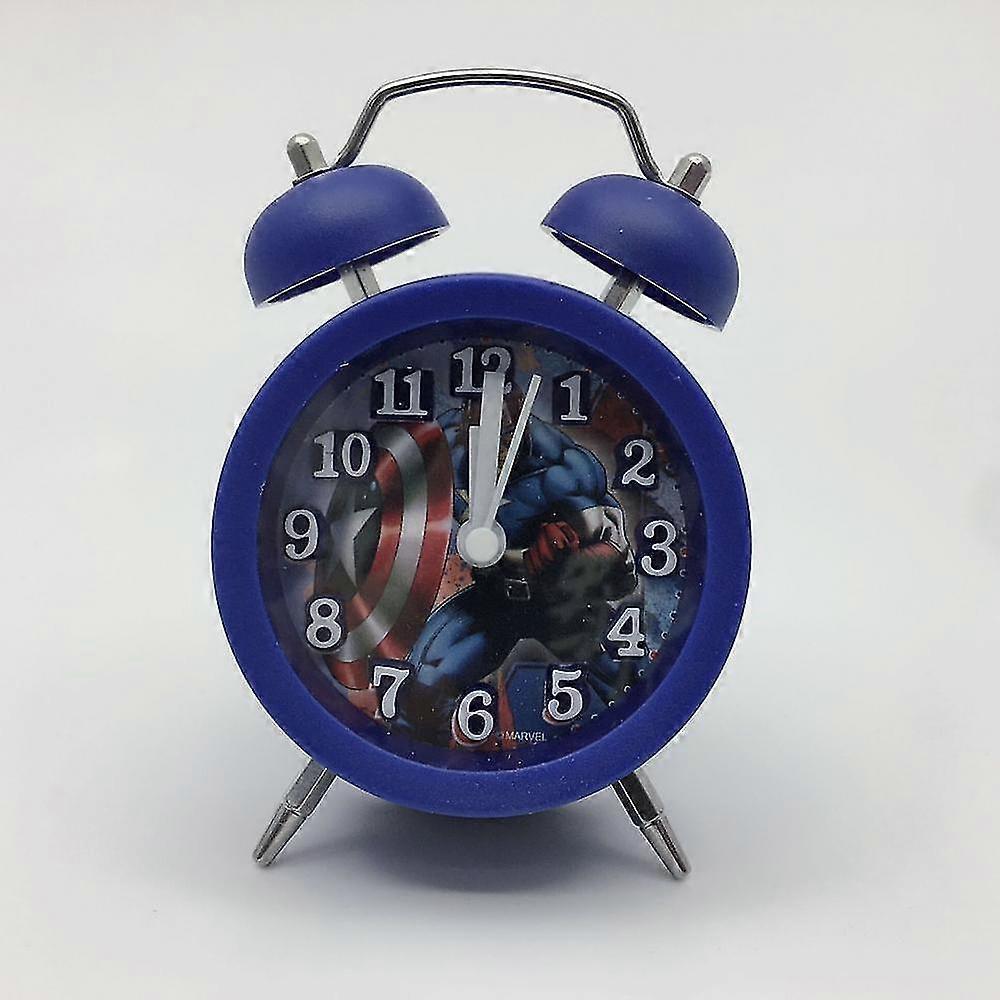 Aoui Bedroom Alarm Clock, Cartoon Alarm Clock , Student Home Decoration Desktop Clock Captain America