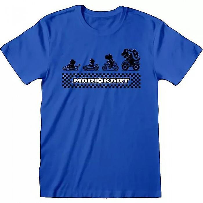 Mario Kart Unisex Adult T-Shirt Royal Blue/Black M