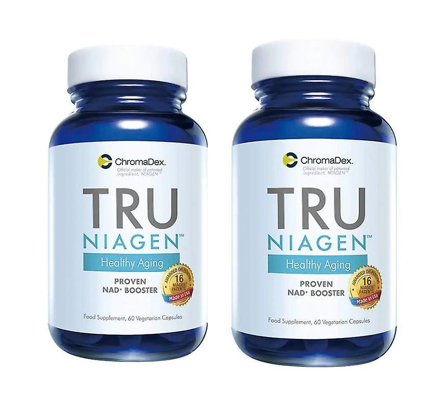 TRU NIAGEN (60 Count (Pack of 2)) Nicotinamide Riboside NAD+ 60 Count 200mg NIAGEN