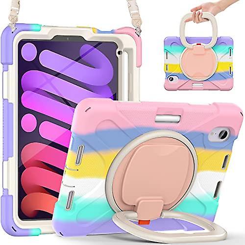 Timoom Kids Case For Ipad Mini 6th Generation 2021, Shockproof Heavy Duty Protective Rugged Girls Case For Ipad Mini 6 8.3 Inch With Pencil Holder - H