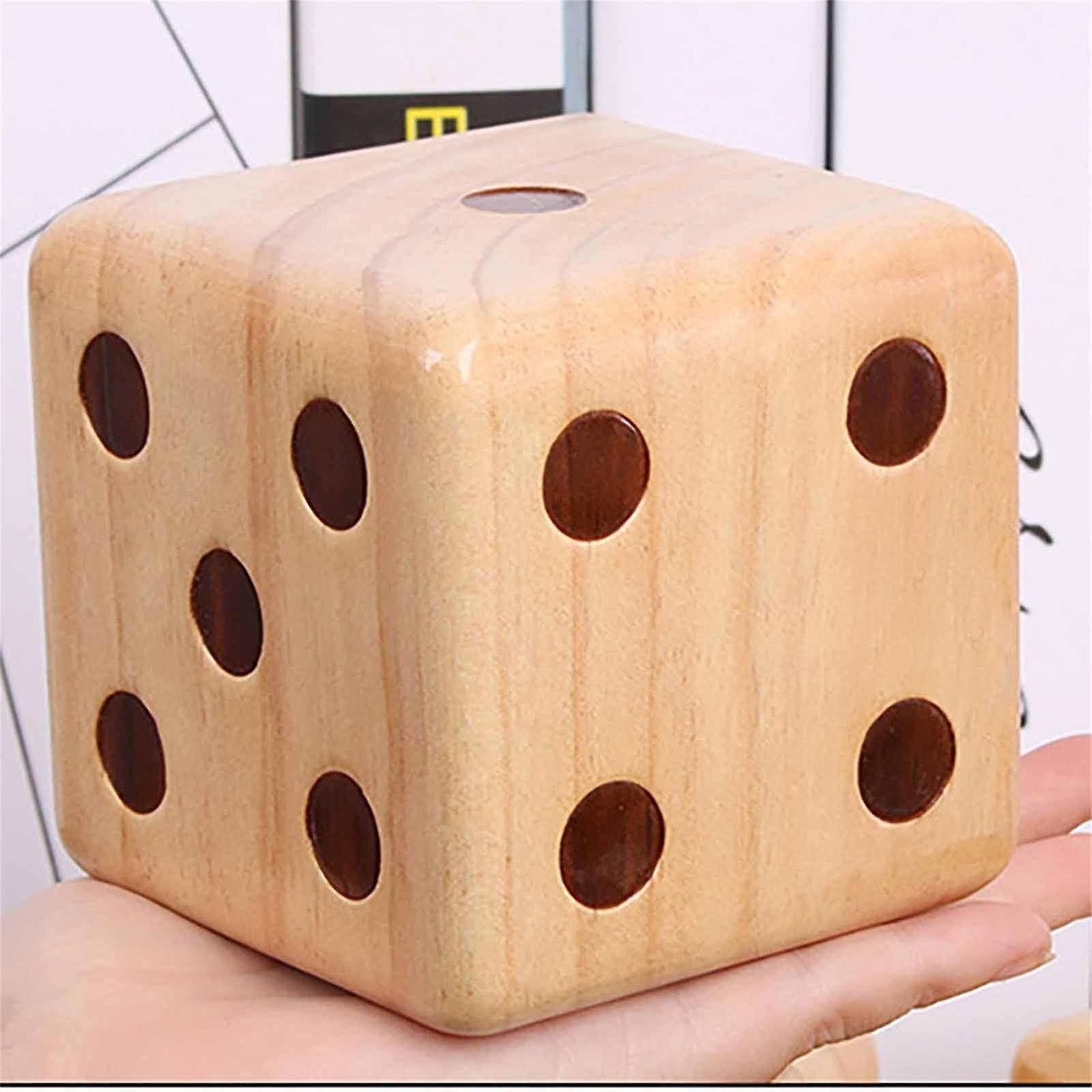 Flye Giant Wooden Dice For Outdoor Games/picnics/barbecue Parties/ Wooden Dice Board Holiday Ornaments Beige