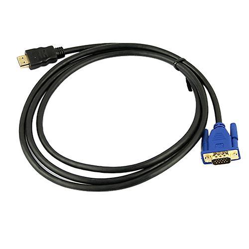 Cremlank 6Ft 1.8M VGA HDMI-compatible Gold Male To VGA HD-15 Male Cable 1080P HDMI-compatible-VGA M/M Wire