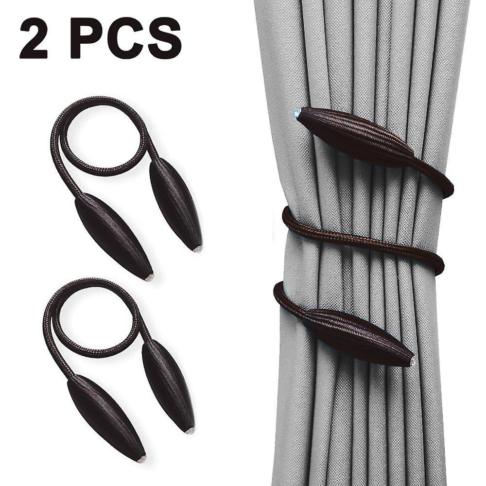 unbrand 2 Pcs Magnetic Curtain Tiebacks,Convenient Drape Tie Backs, Decorative Drape Tie Backs Holdback Hold