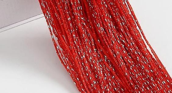 Slowmoose Beads String Thread Curtains - Window Wall Panel Room Divider, Doorway, Wedding Red 3x2m